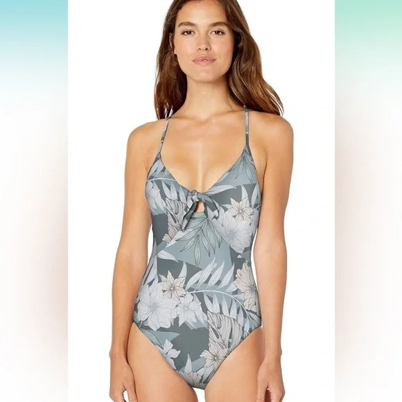 NWOT Seafolly Copacabana Tie Front One Piece size 6 us